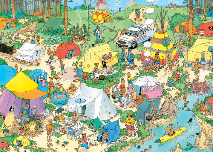 Jumbo - Jan van Haasteren - Camping in the Forest Puzzle - (1000pcs) - Image 2