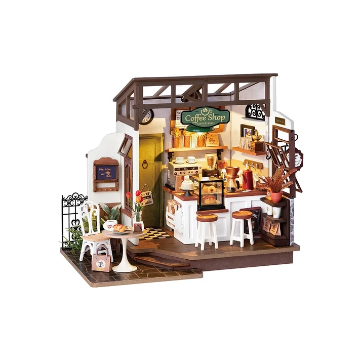 Robotime 3D Wooden Puzzle Miniature House - Slow Life Café - Image 2
