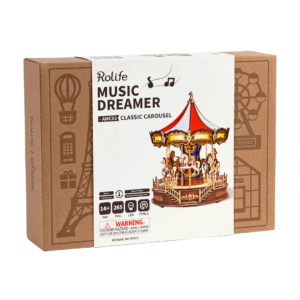 Robotime 3D Wooden Puzzle - Music Dreamer Classic Carousel