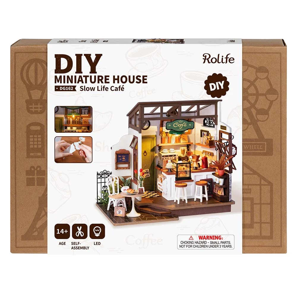 Robotime 3D Wooden Puzzle Miniature House - Slow Life Café