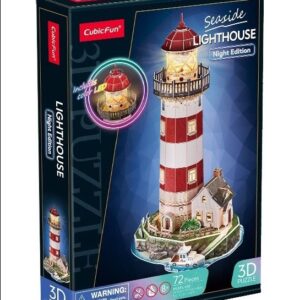 Cubic Fun 3D Puzzle - Seaside Lighthouse with LED Lighting.