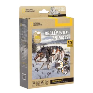Cubic Fun 3D Puzzle - Nat Geo Grey Wolf