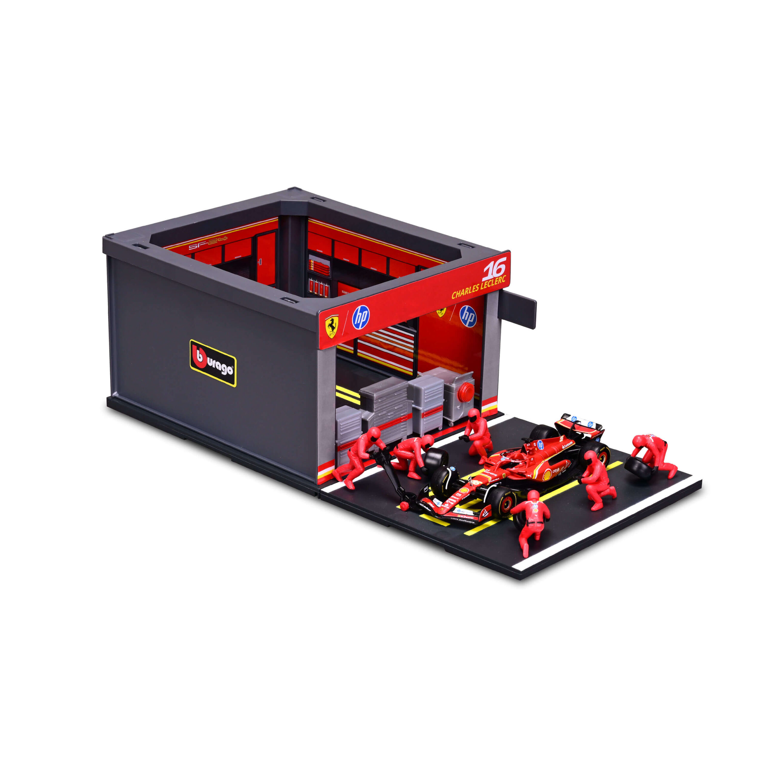 Burago 1/43 Ferrari Pit Pass SF-24 #16 - Image 3