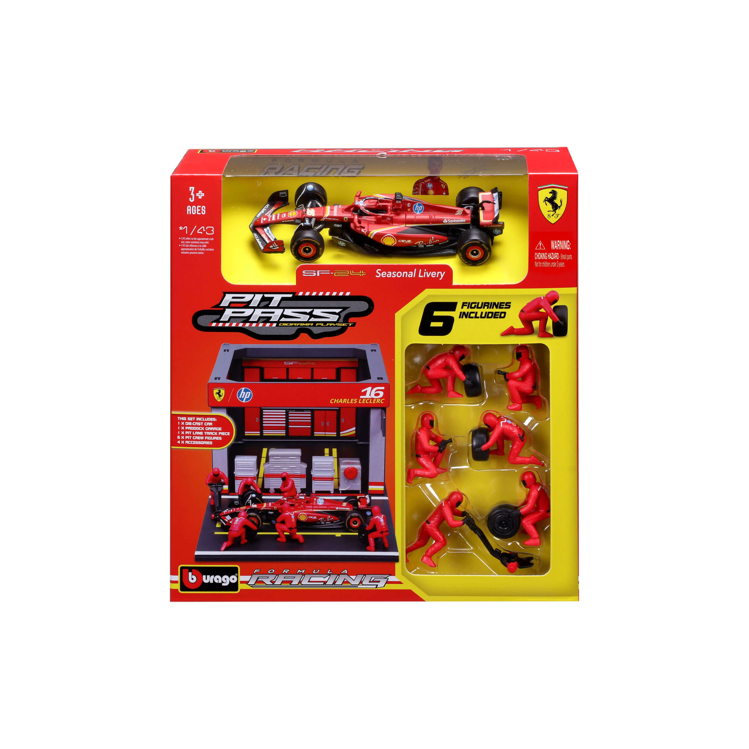 Burago 1/43 Ferrari Pit Pass SF-24 #16 - Image 2