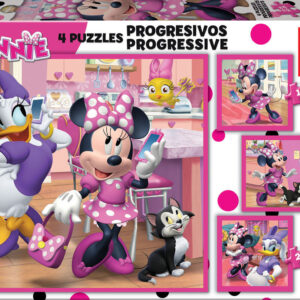 Educa Multi 4 Progressive Puzzles - Minnie Happy Helpers (12,16,20,25Pc)
