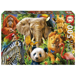 Edu Wild Animal Collage 500pc