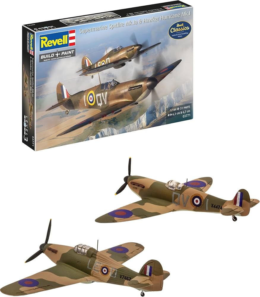 Revell 1/144 Starter Spitfire MK & Hurricane