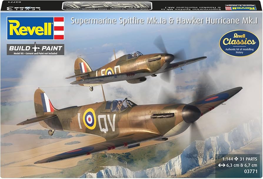 Revell 1/144 Starter Spitfire MK & Hurricane - Image 2