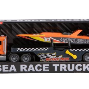 Trailer with yacht