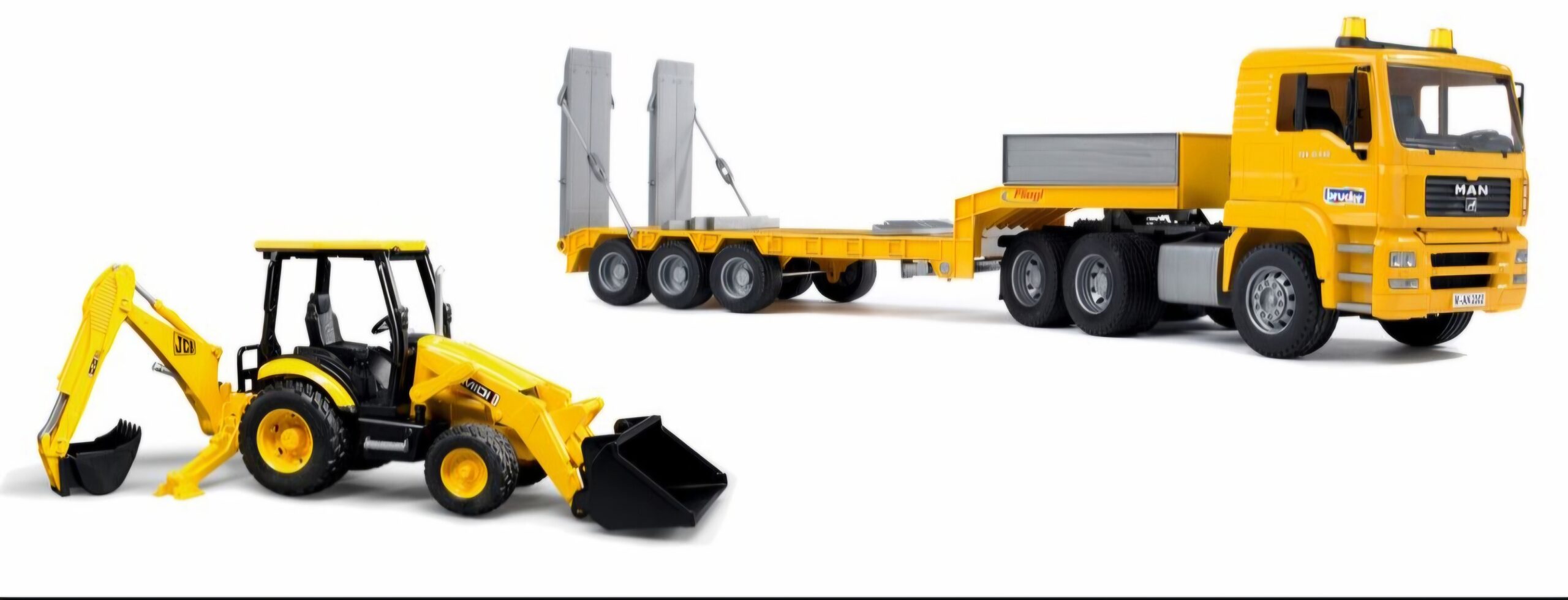 Bruder Man Truck with JCB Backhoe