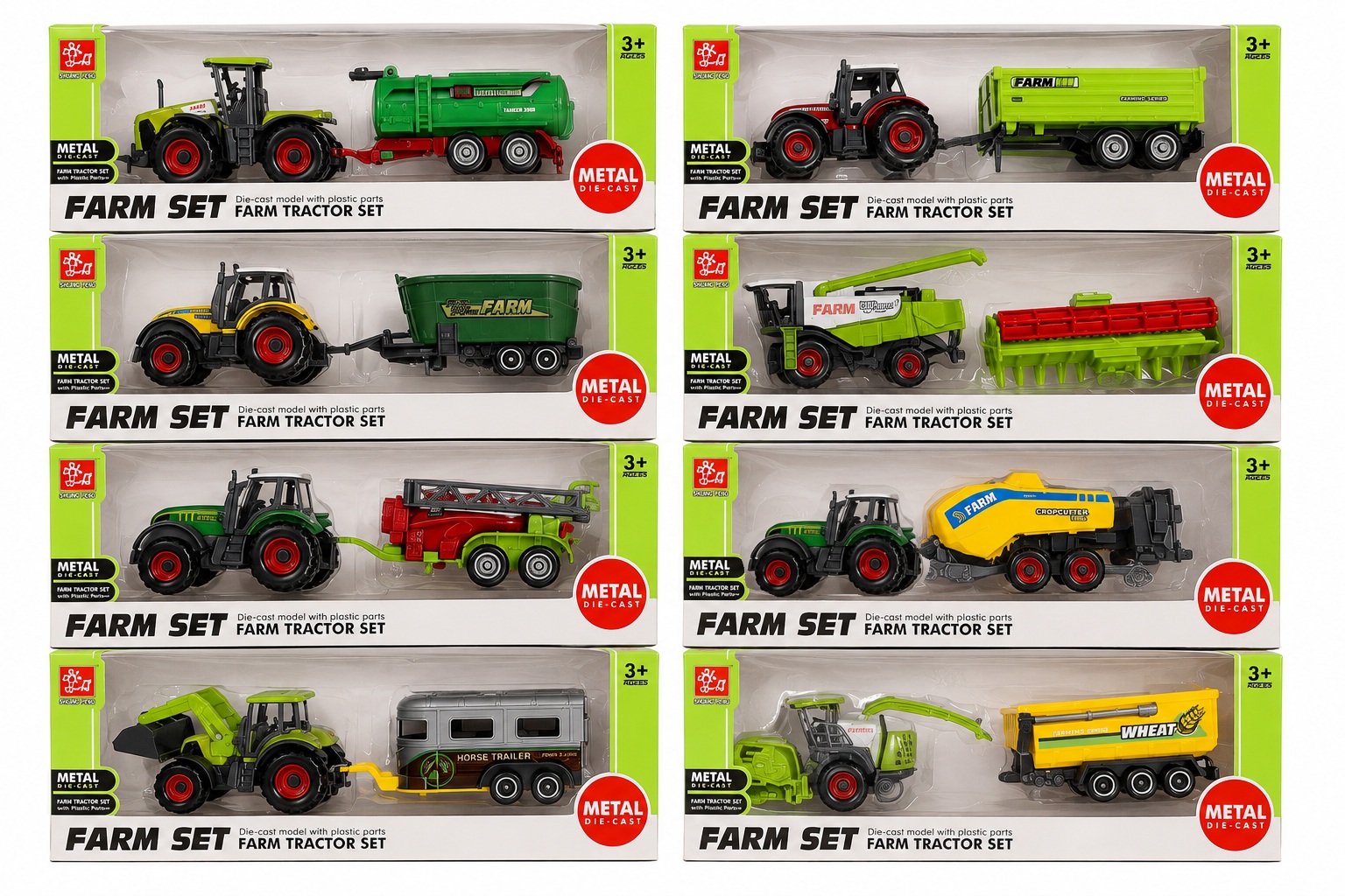 Farm Tractor Assorted Sets Die cast
