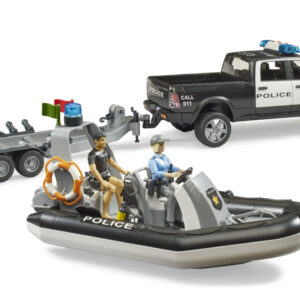 Bruder RAM 2500 Police Pickup and Boat